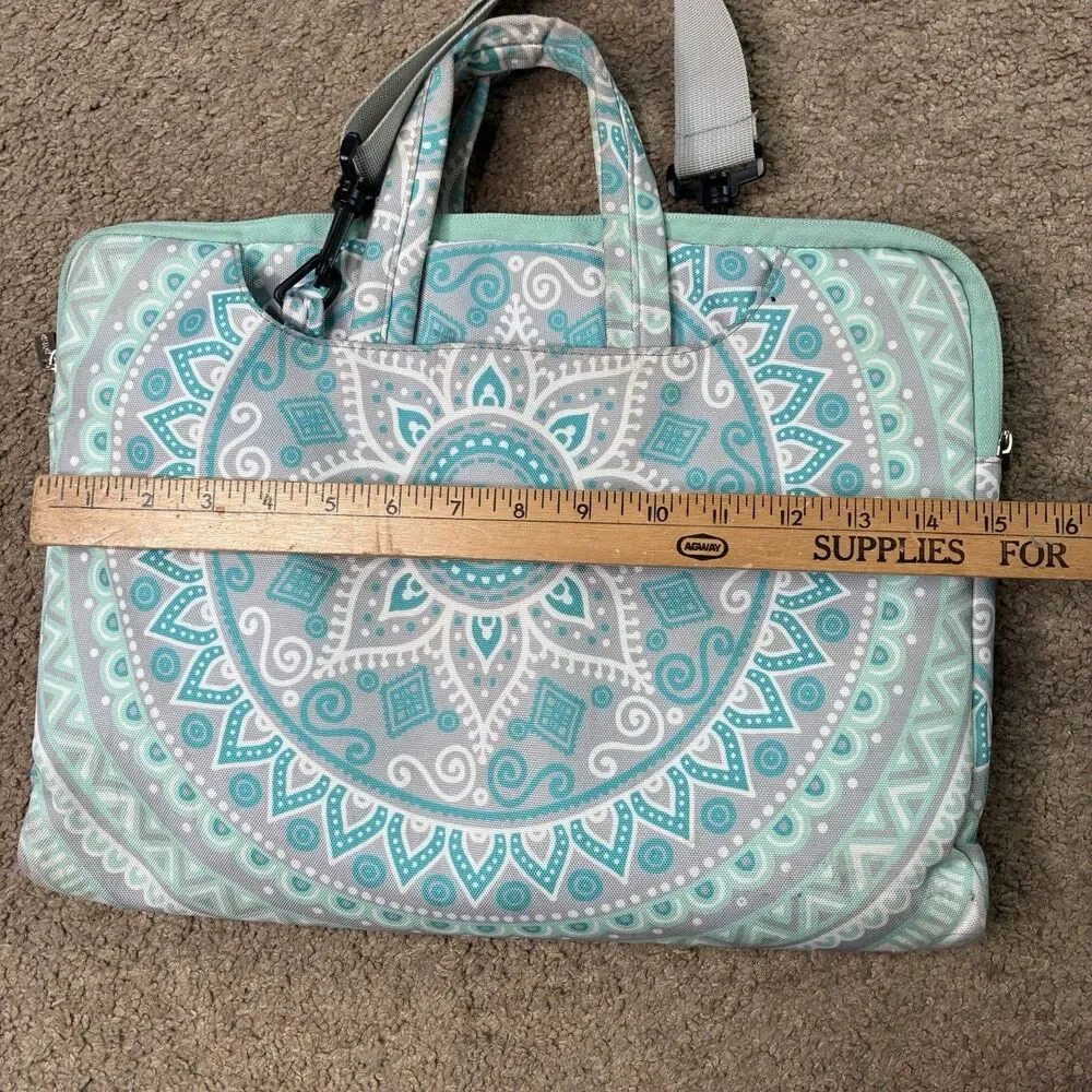 MOSISO Canvas Mandala Laptop Shoulder Bag Carrying Case 13